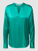 Herzensangelegenheit Zijden blouse met V-hals Groen