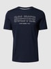 s.Oliver RED LABEL T-shirt met labelprint Donkerblauw