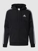 ADIDAS SPORTSWEAR Sweatjacke mit Logo-Streifen Black