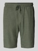 MCNEAL Regular Fit Shorts mit Strukturmuster Khaki