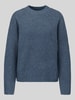 VERO MODA oversized pullover met wol model 'BOOM' Rookblauw