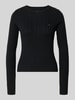 Tommy Jeans Regular Fit Strickpullover aus reiner Baumwolle Black
