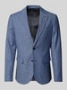 Matinique Slim fit 2-knoops colbert van linnenmix, model 'George' Blauw