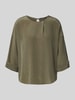 Luisa Cerano Blusenshirt mit 3/4-Ärmel Khaki