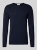 Tom Tailor Denim Regular Fit Pullover mit Strukturmuster Dunkelblau