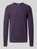 REVIEW Gebreide pullover met ronde hals Aubergine