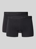 SLG Boxershort met elastische logo in band in een set van 2 stuks Antraciet