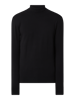 SELECTED HOMME Rollkragenpullover mit gerippten Abschlüssen Black