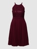 Jake*s Cocktail Cocktailkleid mit Plisseefalten Kirschrot meliert
