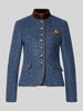 WHITE LABEL Slim Fit Blazer aus Woll-Mix mit Pattentaschen Bleu