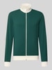 MCNEAL Slim Fit Sweatjacke mit Strukturmuster Neon Gruen