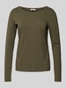 s.Oliver RED LABEL Slim Fit Langarmshirt aus elastischem Baumwoll-Mix Khaki