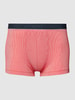 Schiesser Trunks mit Streifenmuster Modell 'Duality' Rot