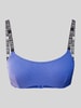 Calvin Klein Underwear Bikini-Oberteil mit breiten Label-Trägern Blau