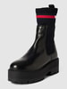 Tommy Jeans Chelsea boots van leermix met labeldetail Zwart