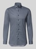OLYMP No. Six Super Slim Fit Businesshemd aus Baumwoll-Mix Marine