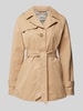 s.Oliver RED LABEL Kurzer Trenchcoat mit Bindegürtel Beige