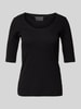 Lanius T-Shirt mit Rundhalsausschnitt Black