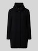 Gil Bret Lange jas met opstaande kraag en steekzakken Zwart