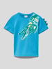 s.Oliver RED LABEL T-Shirt aus Baumwolle mit Motiv-Print Royalblau