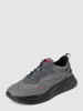 HUGO Sneaker mit kontrastiven Label-Details Modell 'Leon' Mittelgrau