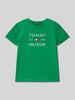 Tommy Hilfiger Kids T-Shirt mit Label-Print Gruen