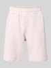 PEGADOR Relaxed Fit Sweatshorts mit Strukturmuster Modell 'Jovren' Flieder