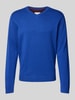 Tom Tailor Regular fit gebreide pullover met V-hals Koningsblauw