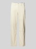 Polo Ralph Lauren Stretch straight fit corduroy broek met riemlussen, model 'BEDFORD' Offwhite