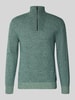 Tom Tailor Denim Regular Fit Troyer aus reiner Baumwolle Mint Melange