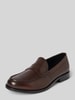 BOSS Loafers van glad leer met penny loafers Donkerbruin