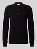 Casual Friday Gebreide pullover met polokraag, model 'ABEL' Zwart