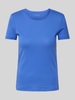 Christian Berg Woman T-Shirt mit geripptem Rundhalsausschnitt Blau