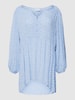 KAFFE Curve Blouseshirt met all-over motief, model 'Riona' Bleu