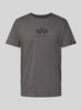 Alpha Industries T-Shirt mit Label-Print Anthrazit