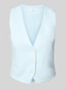 Mango Leinenweste mit Paspeltaschen Modell 'BORELI' Hellblau