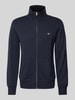 Gant Regular Fit Sweatjacke mit Label-Stitching Modell 'SGIELD' Marine