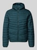 Jack & Jones Gewatteerd jack met capuchon, model 'ESTATE' Petrol