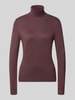Christian Berg Woman Longsleeve mit Rollkragen Aubergine