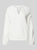 s.Oliver RED LABEL Relaxed Fit Blusenshirt mit Strukturstreifen Weiss