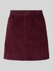 NOISY MAY® Minirok van katoenmix in corduroy look model 'Yolanda' Aubergine