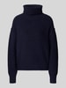 s.Oliver RED LABEL Regular Fit Rollkragenpullover aus Baumwoll-Mix Marine