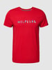 Tommy Hilfiger T-shirt met labelprint Rood