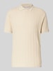 SELECTED HOMME Slim fit poloshirt met structuurmotief, model 'JADEN' Zand