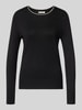 Christian Berg Woman Sweter z dzianiny z prążkowanymi wykończeniami Czarny