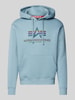 Alpha Industries Hoodie mit Label-Print Hellgrau