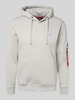 Alpha Industries Regular fit hoodie met logopatch Lichtgrijs