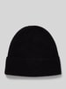 MCNEAL Gebreide muts van kasjmier met brede omslag Zwart