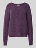 Fynch-Hatton Gebreide pullover met ribboorden Violet