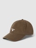 Barbour Baseballpet met labelstitching, model 'CASCADE' Olijfgroen